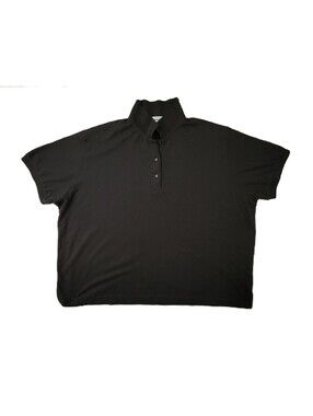 Port Authority Women’s 5XL Solid Black Short Sleeve Polo Shirt Cotton Blend